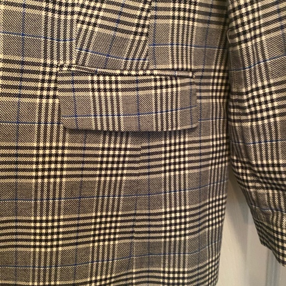 Talbots Black and White Plaid Blazer - Picture 6 of 16